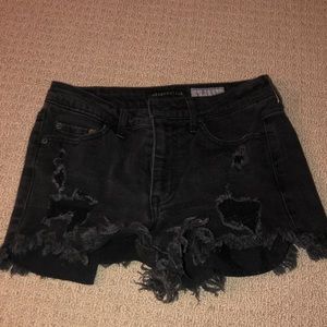 cutest black jean shorts
